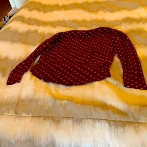 Old navy red T-shirt with pink dots